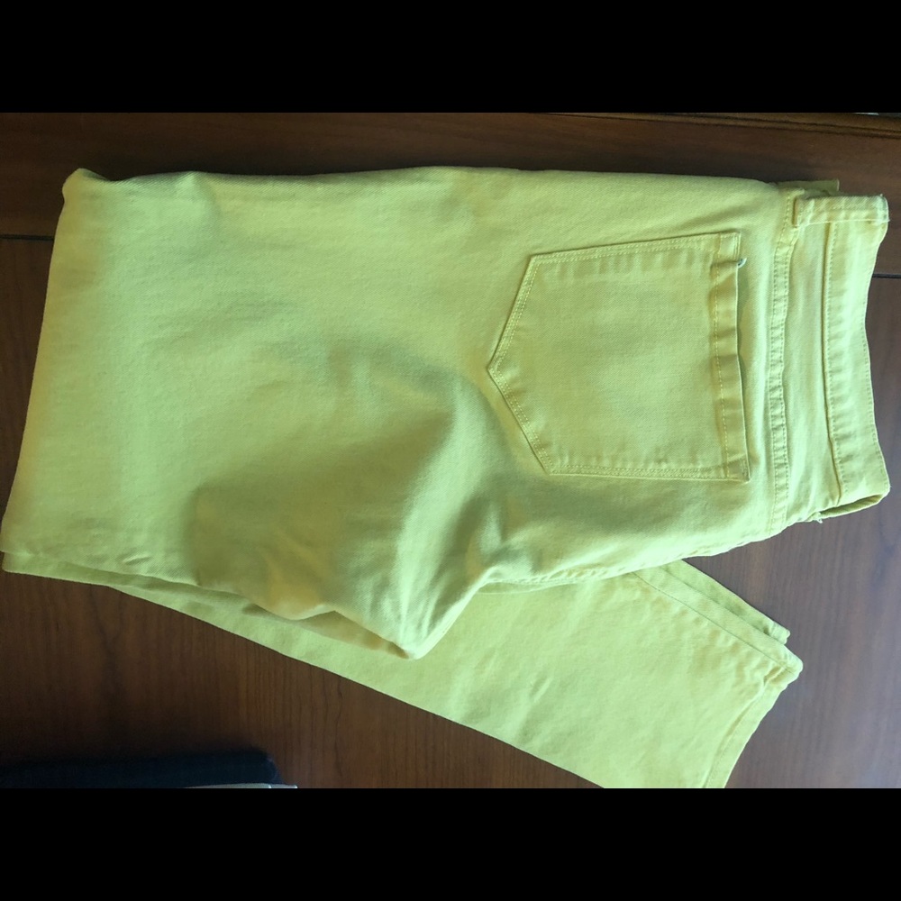 JCP Lime/yellow straight/skinny jeans